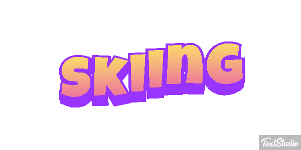 Skiing Texteffekt