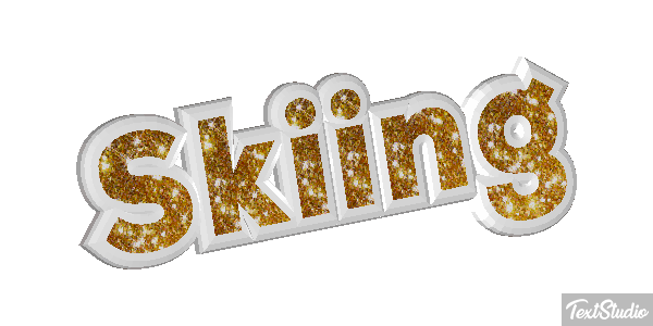 Skiing Texteffekt