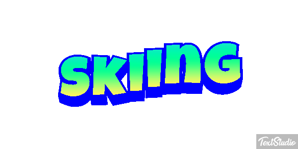 Skiing Texteffekt