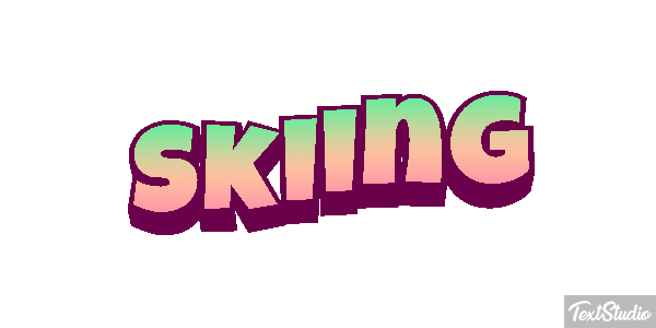 Skiing Texteffekt