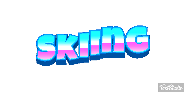Skiing Texteffekt