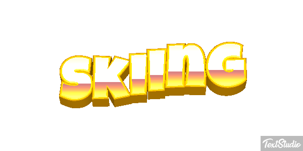 Skiing Texteffekt
