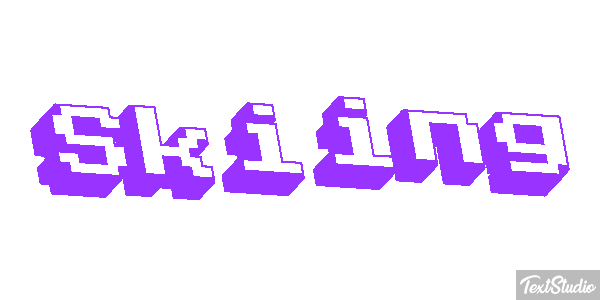 Skiing Texteffekt