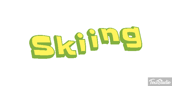 Skiing Texteffekt