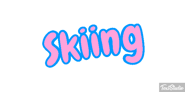 Skiing Texteffekt