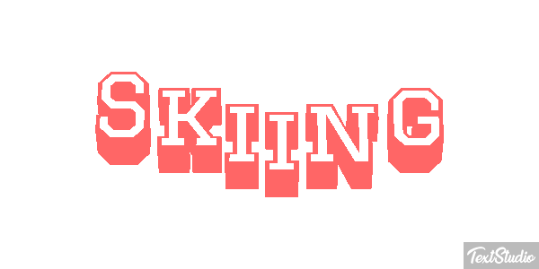 Skiing Texteffekt
