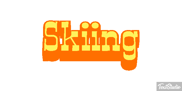 Skiing Texteffekt
