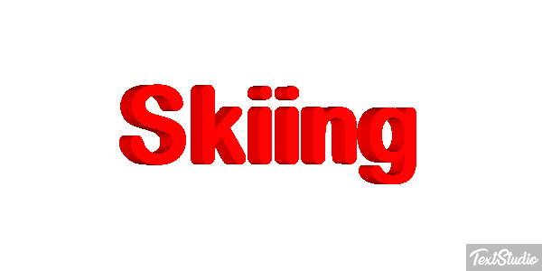 Skiing Texteffekt