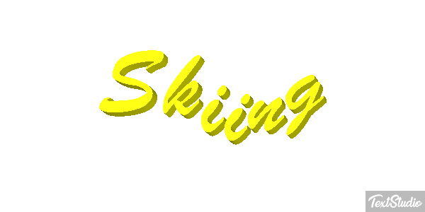 Skiing Texteffekt