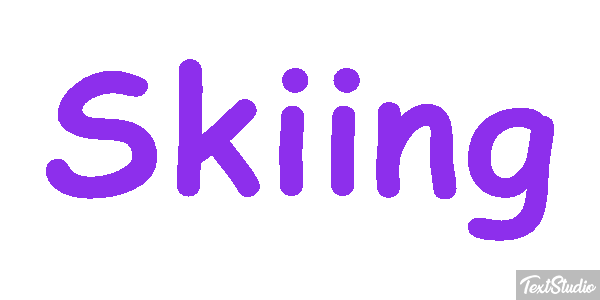 Skiing Texteffekt