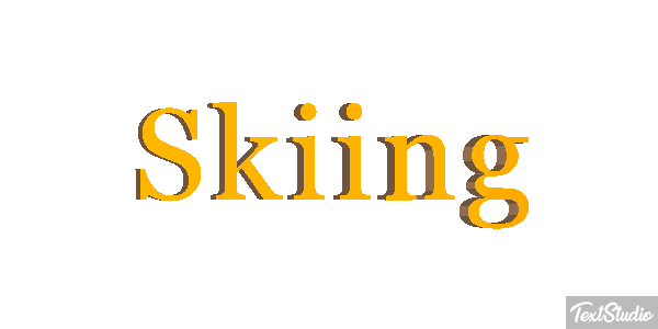 Skiing Texteffekt