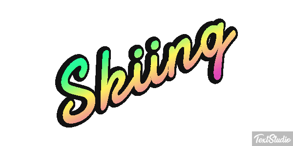 Skiing Texteffekt