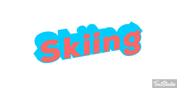 Skiing Texteffekt