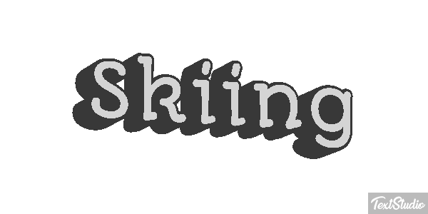 Skiing Texteffekt
