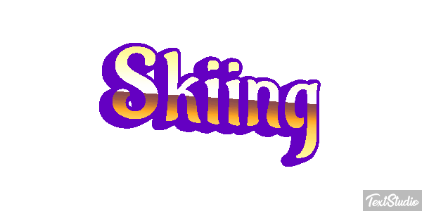 Skiing Texteffekt