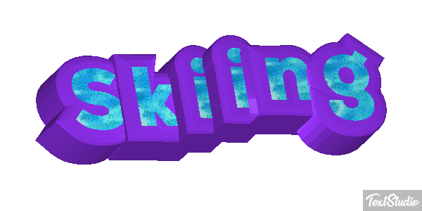 Skiing Texteffekt