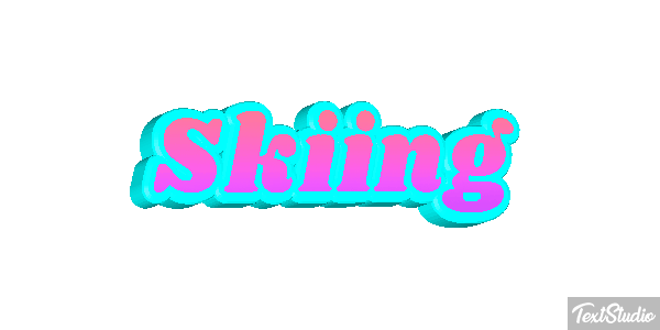 Skiing Texteffekt