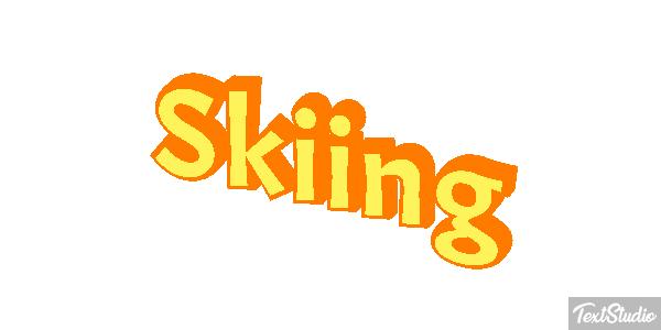 Skiing Texteffekt
