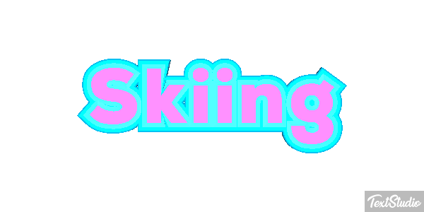 Skiing Texteffekt