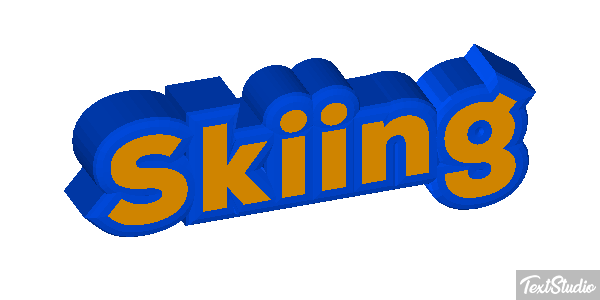 Skiing Texteffekt