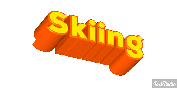 Skiing Texteffekt
