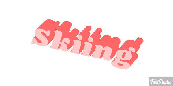 Skiing Texteffekt