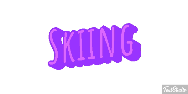 Skiing Texteffekt