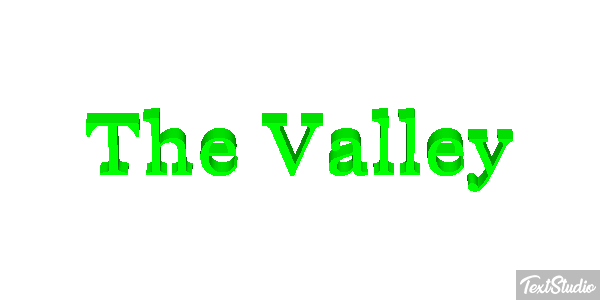 The Valley Effetto testo