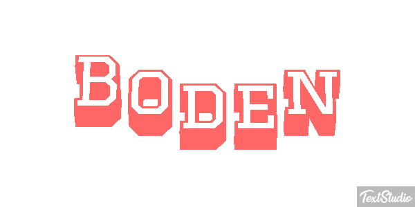 Boden Text effect