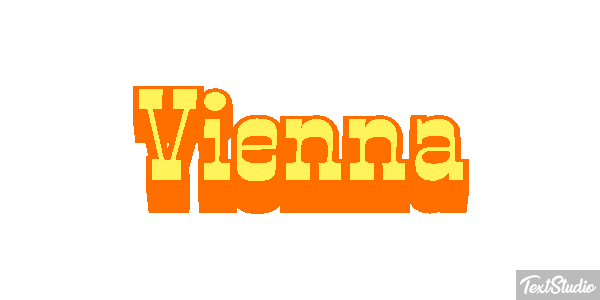 Vienna Efeito do texto