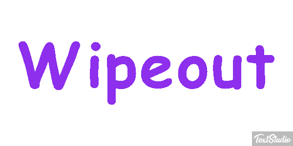 Wipeout Efeito do texto