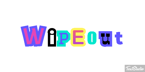 Wipeout Efeito do texto
