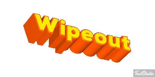 Wipeout Efeito do texto