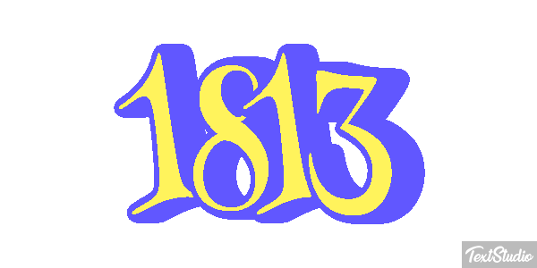 1813 Text effect