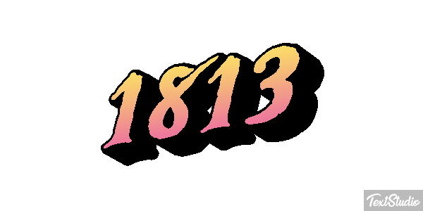 1813 Text effect