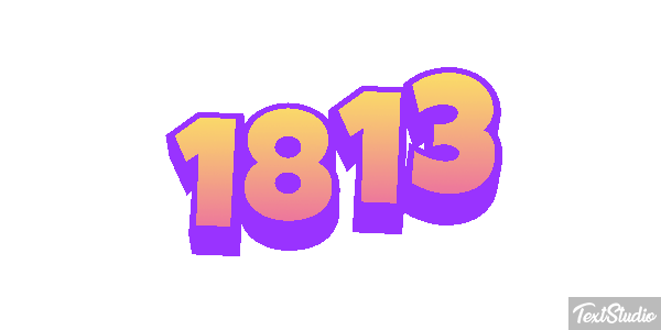 1813 Text effect