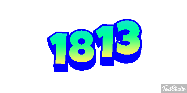 1813 Text effect