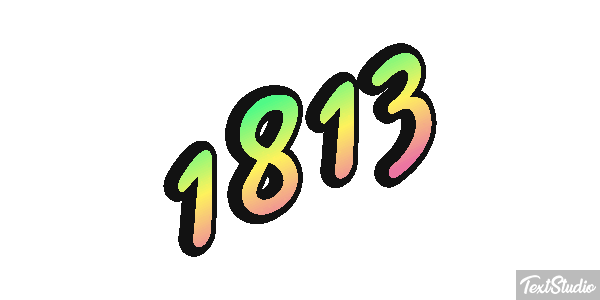 1813 Text effect