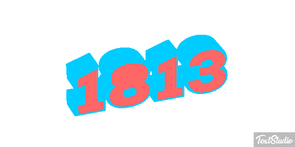 1813 Text effect