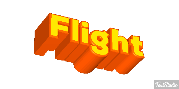 Flight Tekst effect