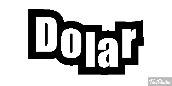 Dólar Efeito do texto