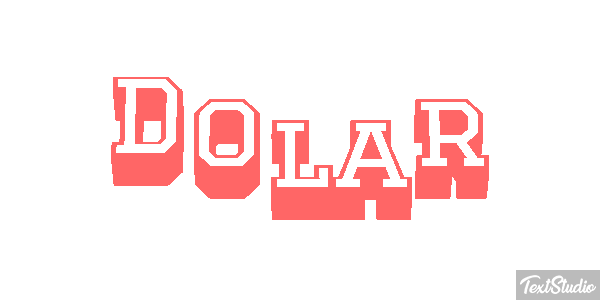 Dólar Efeito do texto