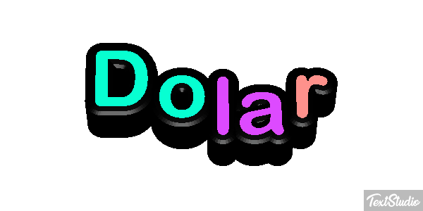 Dólar Efeito do texto