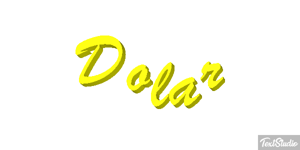 Dólar Efeito do texto
