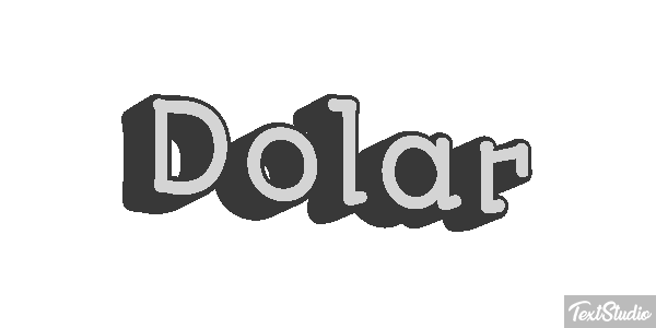Dólar Efeito do texto