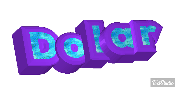 Dólar Efeito do texto