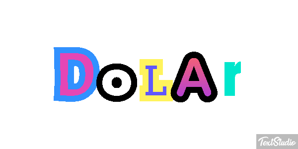 Dólar Efeito do texto