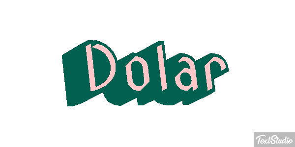 Dólar Efeito do texto