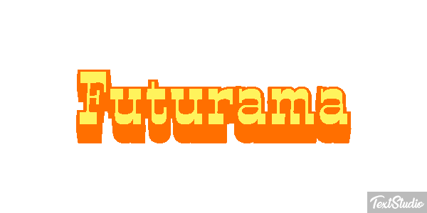 Futurama Text effect