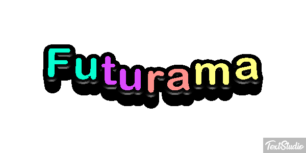 Futurama Text effect
